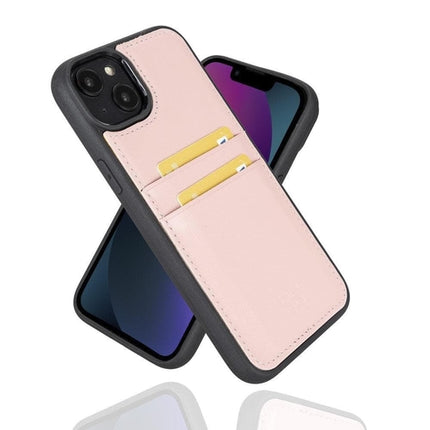 Flexible Leather Back Cover with CardHolder for iPhone 14 Series