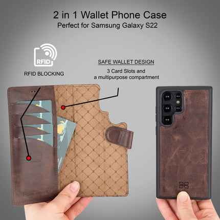 Samsung Galaxy S22 Series Leather Detachable Wallet Case - MW