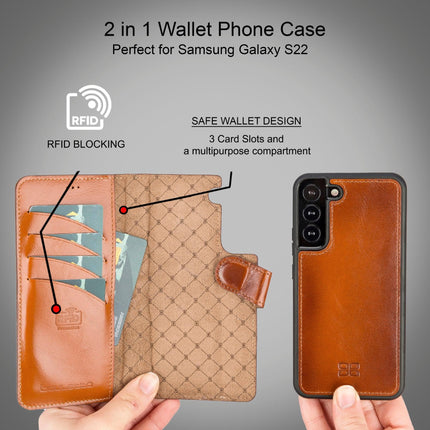 Samsung Galaxy S22 Series Leather Detachable Wallet Case - MW